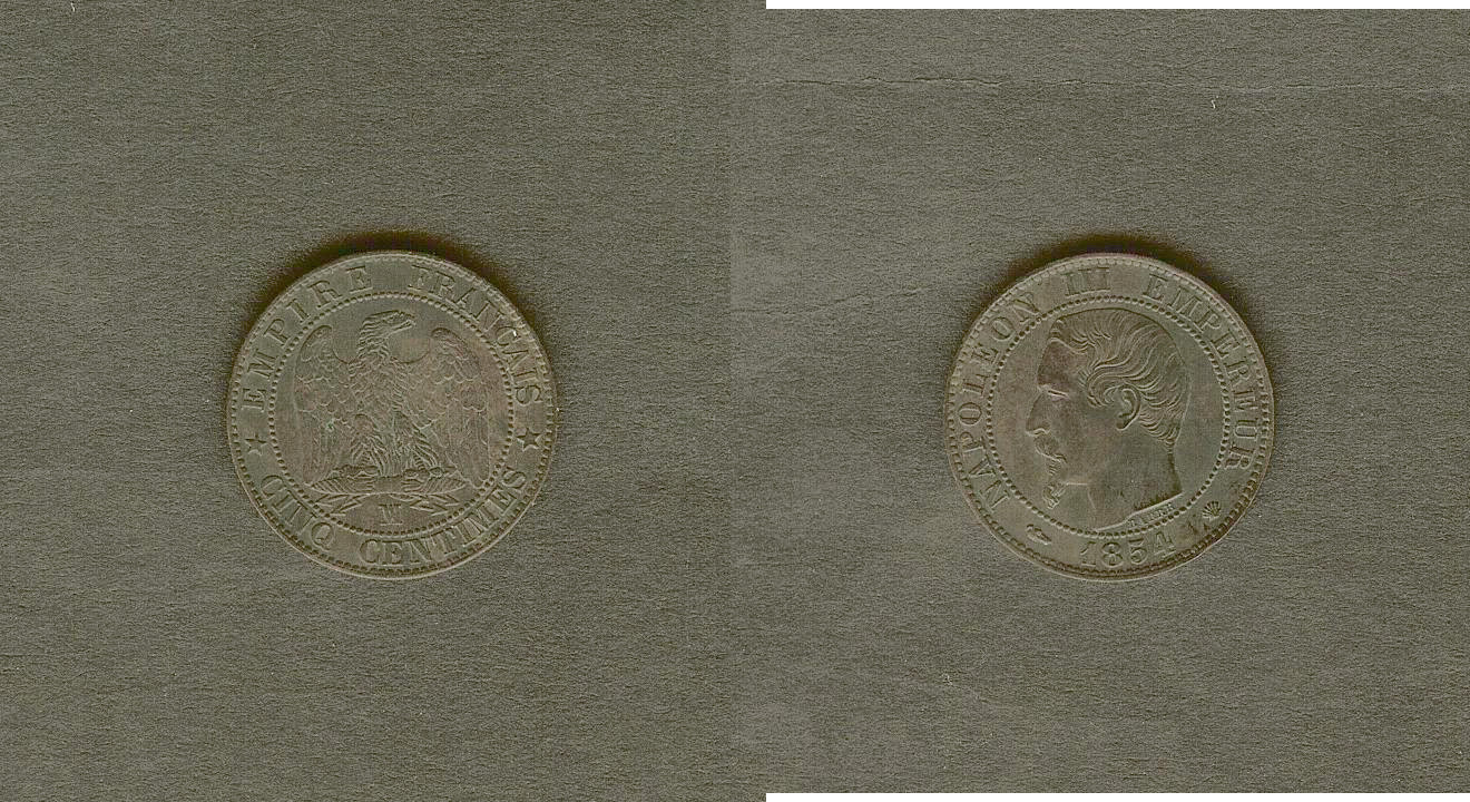 5 centimes Napoleon III 1854MA AU